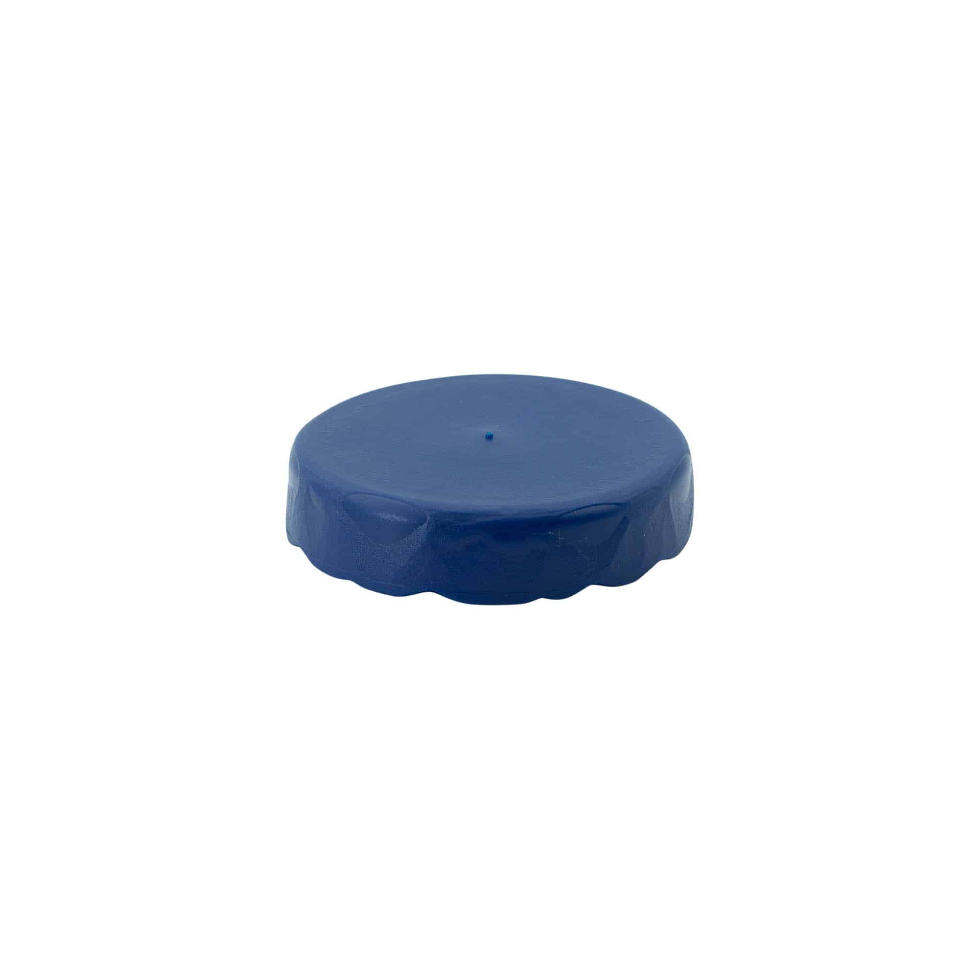 Coperchio a calotta per vasetto in ceramica, plastica HDPE, blu