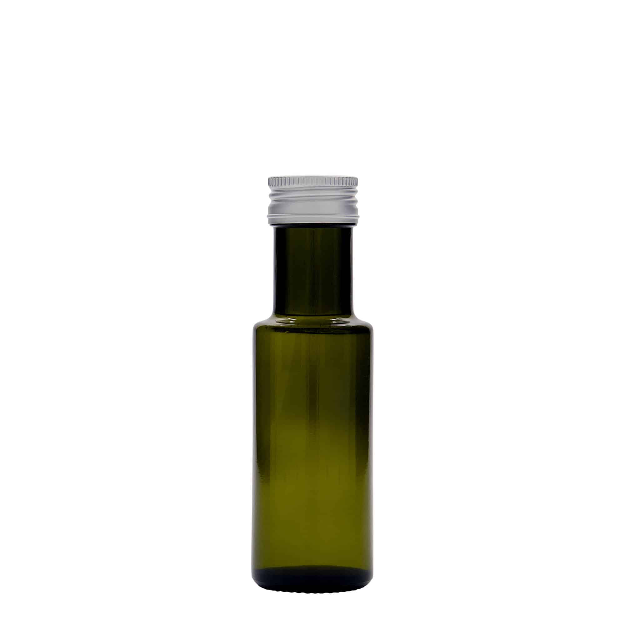 100 ml Bottiglia di vetro 'Dorica', verde antico, imboccatura: PP 31,5