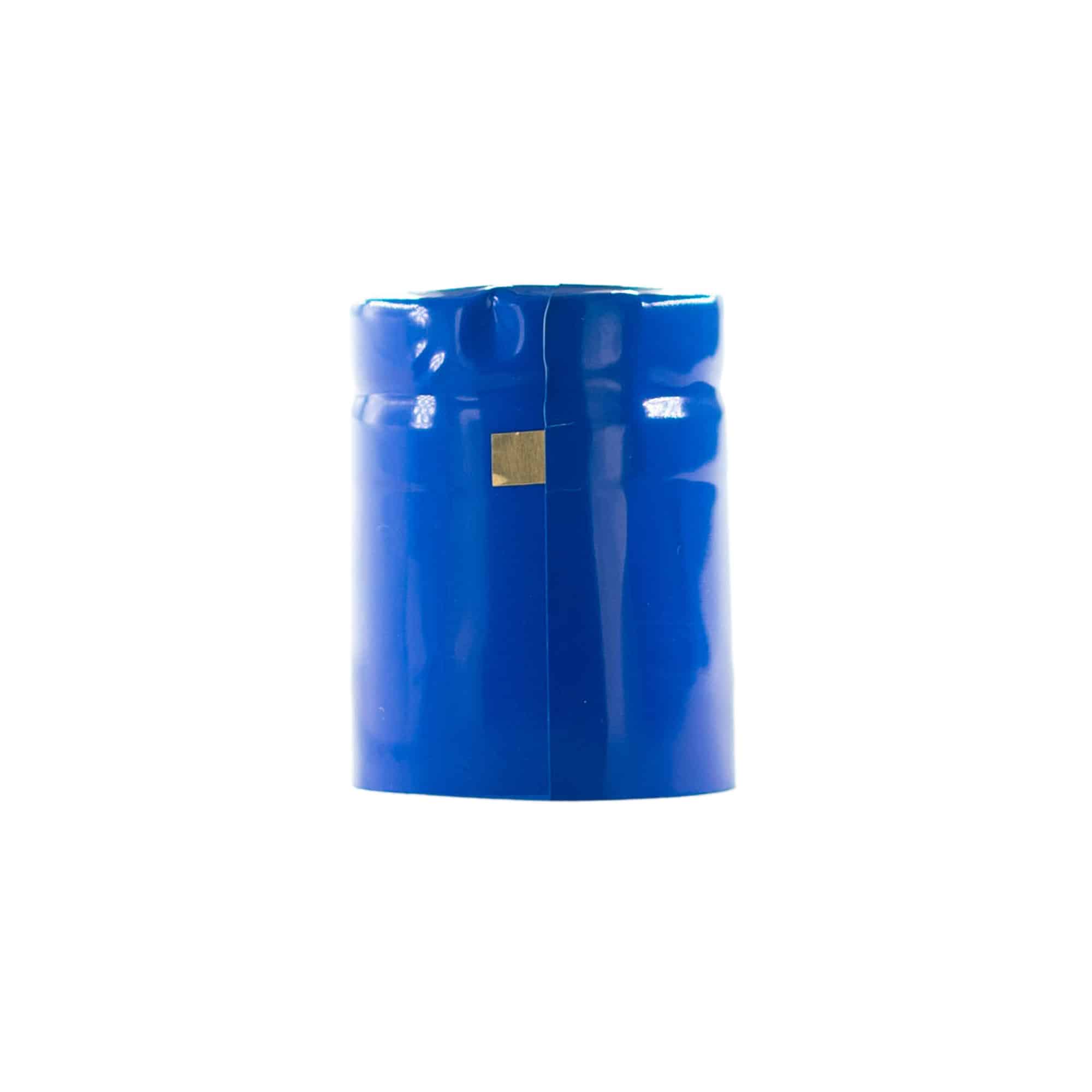 Capsula termoretraibile 32x41, plastica PVC, blu