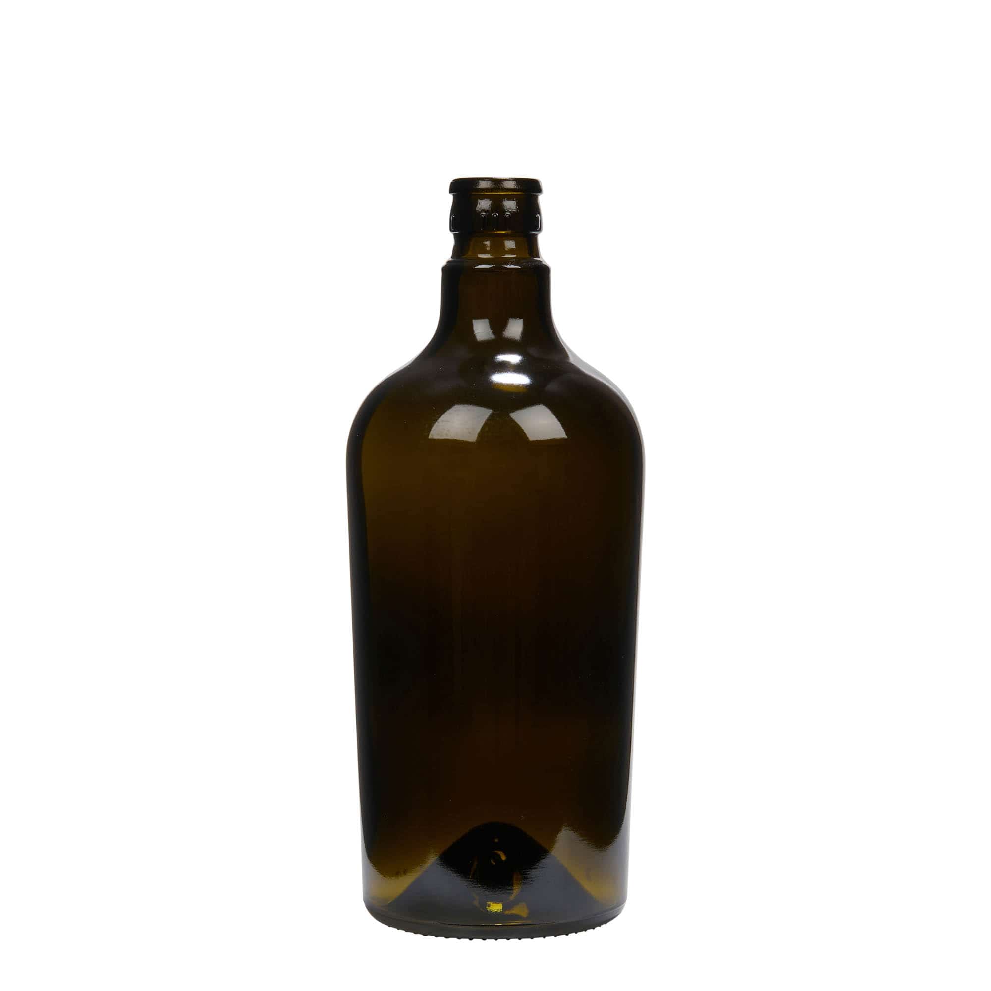 750 ml Bottiglia olio/aceto 'Oleum', vetro, verde antico, imboccatura: DOP