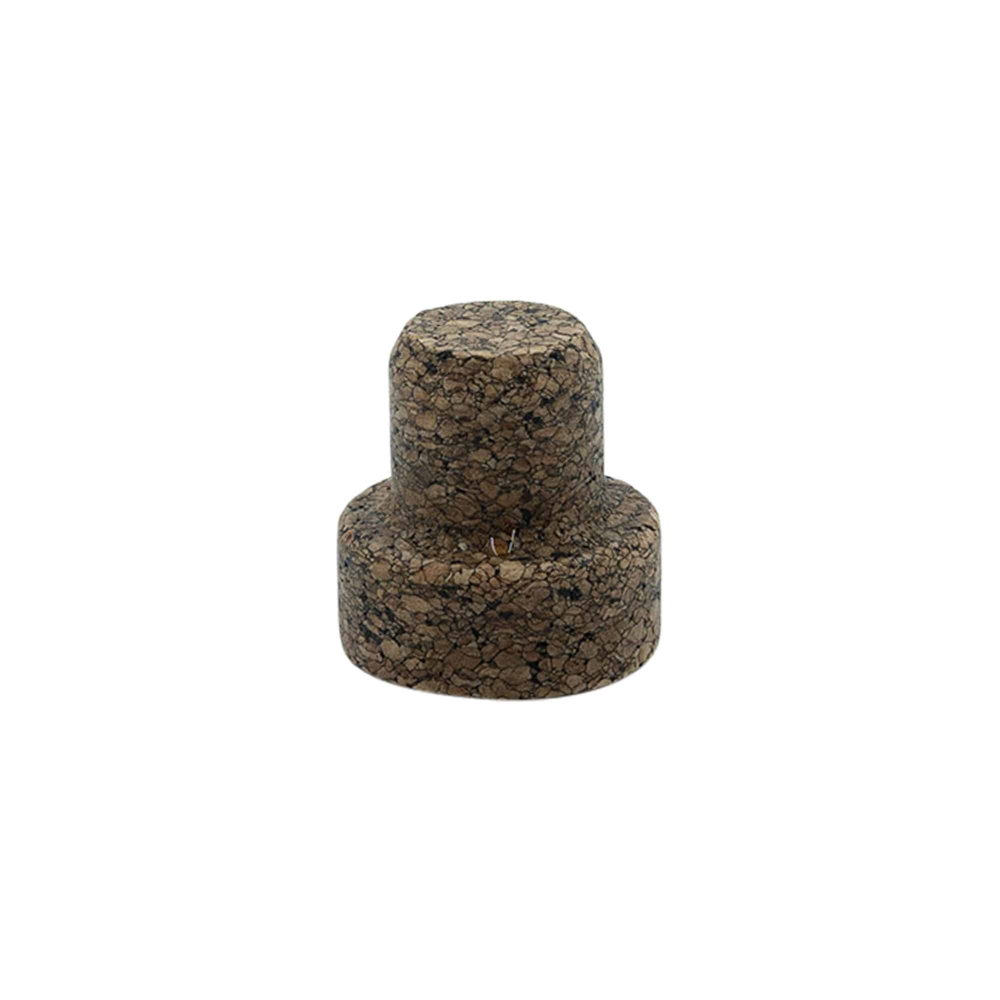 Tappo a fungo 'Sharp' 22,5 mm, Corkcoal, per imboccatura: fascetta