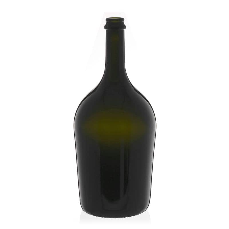 1500 ml Bottiglia birra/Sekt 'Butterfly', vetro, verde antico, imboccatura: tappo a corona