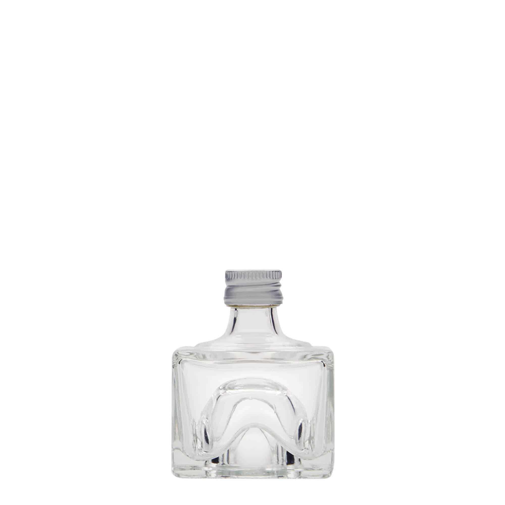 40 ml Bottiglia di vetro 'Cocolores', quadrata, imboccatura: PP 18