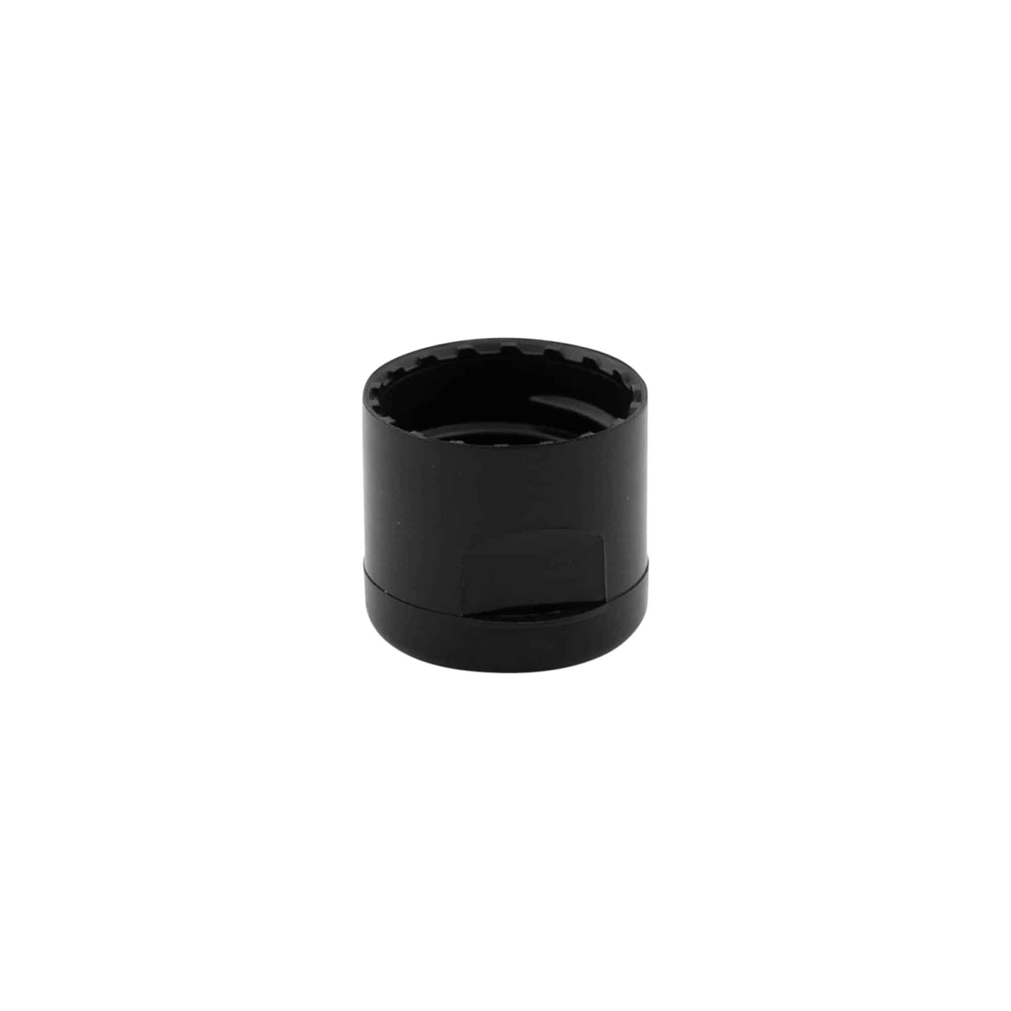 Tappo a vite con cerniera Flip-Top, plastica PP, nera, per imboccatura: GPI 20/410