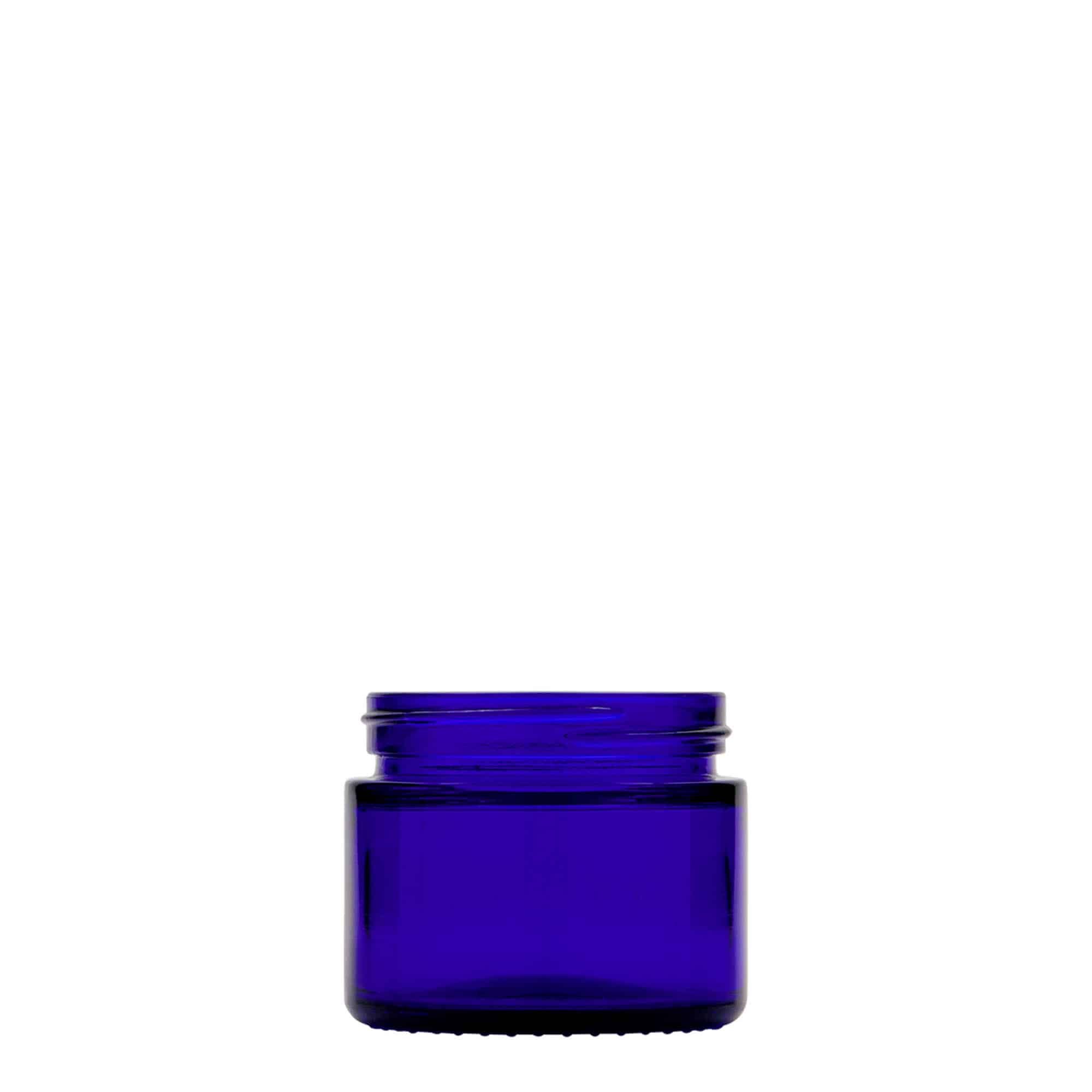 50 ml Contenitore cosmetico 'Blue Edition', vetro, blu reale, imboccatura: a vite