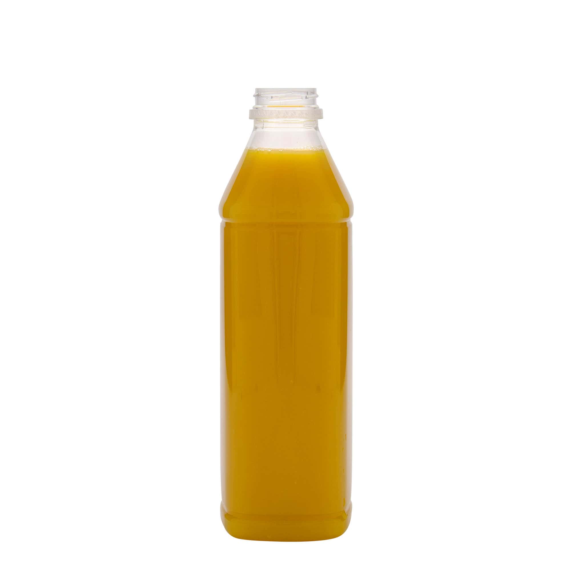 1.000 ml Bottiglia PET 'Milk and Juice Carré', quadrata, plastica, imboccatura: 38 mm